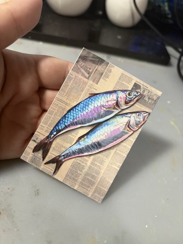 Aceo art print pop surrealism - aceo,